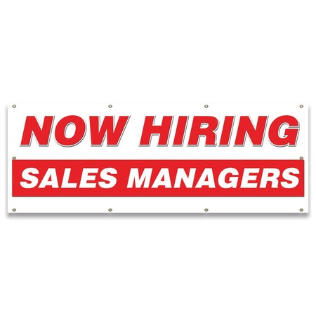Signmission Now Hiring Sales Managers Banner Apply Inside Accepting Application Single Sided B-96-30300